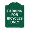 Signmission Designer Series Parking for Bicycles Only, Green & White Aluminum Sign, 18" x 24", GW-1824-23447 A-DES-GW-1824-23447 - alternate 1